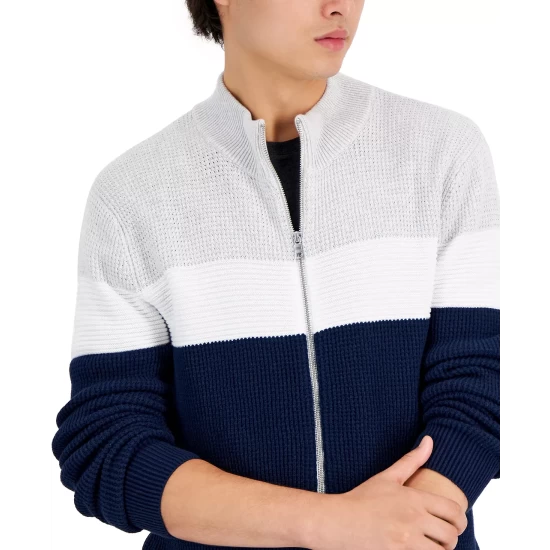 New ๐ INC International Concepts Men's Cotton Colorblocked Full-Zip Sweater, Created For Macy's Port ๐งจ 7 New ๐ INC International Concepts Men's Cotton Colorblocked Full-Zip Sweater, Created For Macy's Port ๐งจ - Image 5