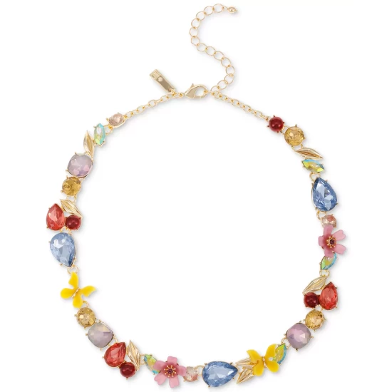 Hot Sale โญ INC International Concepts Gold-Tone Multicolor Mixed Stone Flower & Butterfly All-Around Collar Necklace, 17 + 3 Extender, Created For Macy's ๐ 4 Hot Sale โญ INC International Concepts Gold-Tone Multicolor Mixed Stone Flower & Butterfly All-Around Collar Necklace, 17 + 3 Extender, Created For Macy's ๐ - Image 2