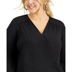 Budget ๐ INC International Concepts Plus Size Blouson-Sleeve Surplice Top, Created For Macy's Deep Black โ 9 Budget ๐ INC International Concepts Plus Size Blouson-Sleeve Surplice Top, Created For Macy's Deep Black โ -Inc International Sales unnamed file 1037