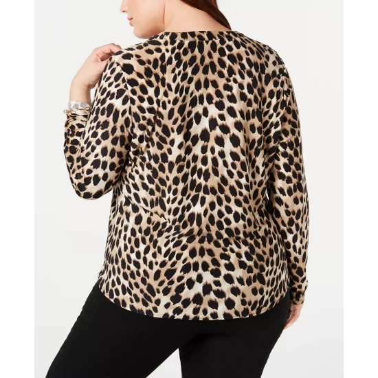 Discount ๐คฉ INC International Concepts Plus Size Zip-Pocket Top, Created For Macy's Cheetah ๐ 7 Discount ๐คฉ INC International Concepts Plus Size Zip-Pocket Top, Created For Macy's Cheetah ๐ - Image 5