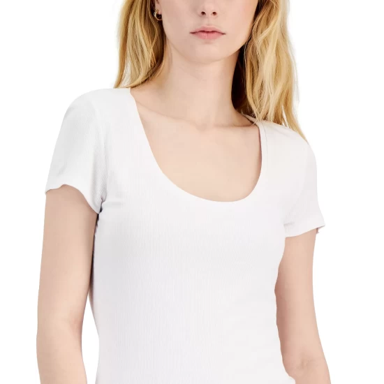 Coupon ๐ INC International Concepts ๐ฉ Women's Scoop Neck T-Shirt, Created For Macy's Bright White ๐ 6 Coupon ๐ INC International Concepts ๐ฉ Women's Scoop Neck T-Shirt, Created For Macy's Bright White ๐ - Image 4