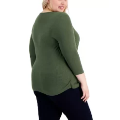Budget 😍 INC International Concepts Plus Size Ribbed V-Neck Top, Created For Macy's Teal Kingfisher 👏 12 Budget 😍 INC International Concepts Plus Size Ribbed V-Neck Top, Created For Macy's Teal Kingfisher 👏 -Inc International Sales unnamed file 1144