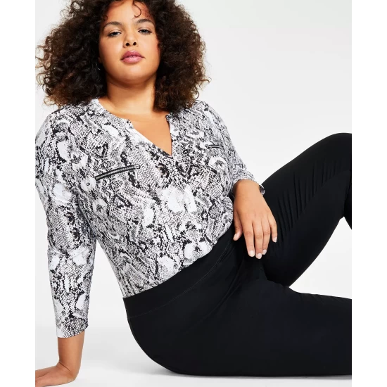 Discount 😍 INC International Concepts Plus Size Skinny Pull-On Ponte Pants, Created For Macy's Deep Black 🛒 9 Discount 😍 INC International Concepts Plus Size Skinny Pull-On Ponte Pants, Created For Macy's Deep Black 🛒 - Image 7