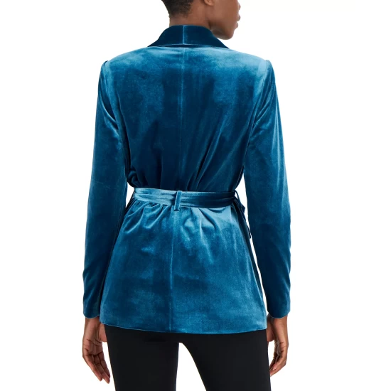 Brand new ๐ INC International Concepts Petite Velvet Wrap Jacket, Created For Macy's Teal Kingfisher ๐ฏ 6 Brand new ๐ INC International Concepts Petite Velvet Wrap Jacket, Created For Macy's Teal Kingfisher ๐ฏ - Image 4