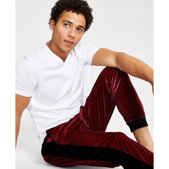 Buy ⭐ INC International Concepts Men's Squiggly Lines Printed Drawstring Velour Pants, Created For Macy's Deep Black 🥰 11 Buy ⭐ INC International Concepts Men's Squiggly Lines Printed Drawstring Velour Pants, Created For Macy's Deep Black 🥰 - Image 9