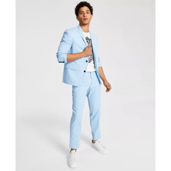 Best Pirce ๐ INC International Concepts Men's Slim-Fit Stretch Linen Blend Suit Jacket, Created For Macy's Angel Falls ๐ 4 Best Pirce ๐ INC International Concepts Men's Slim-Fit Stretch Linen Blend Suit Jacket, Created For Macy's Angel Falls ๐ - Image 2