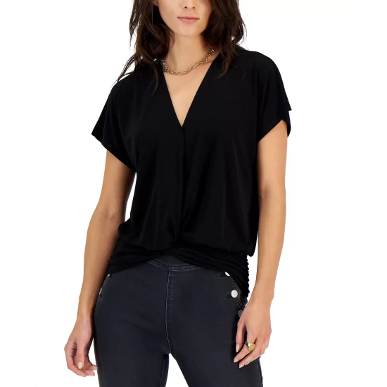 Buy ๐ INC International Concepts ๐ฉ Women's Faux-Wrap Knot-Hem Top, Created For Macy's Pale Mauve ๐ 6 Buy ๐ INC International Concepts ๐ฉ Women's Faux-Wrap Knot-Hem Top, Created For Macy's Pale Mauve ๐ - Image 4