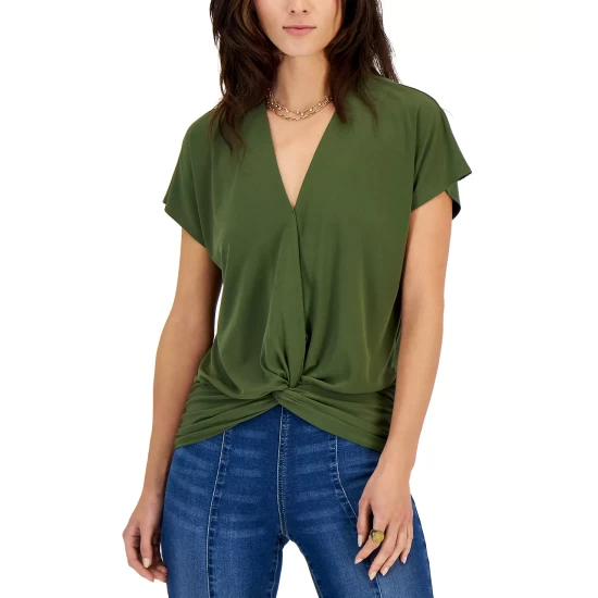 Buy ๐ INC International Concepts ๐ฉ Women's Faux-Wrap Knot-Hem Top, Created For Macy's Pale Mauve ๐ 7 Buy ๐ INC International Concepts ๐ฉ Women's Faux-Wrap Knot-Hem Top, Created For Macy's Pale Mauve ๐ - Image 5