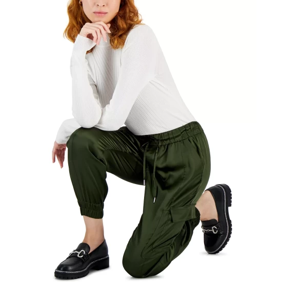 Discount โญ INC International Concepts ๐ฉ Women's High-Rise Cargo Jogger Pants, Created For Macy's Deep Black ๐ 8 Discount โญ INC International Concepts ๐ฉ Women's High-Rise Cargo Jogger Pants, Created For Macy's Deep Black ๐ - Image 6