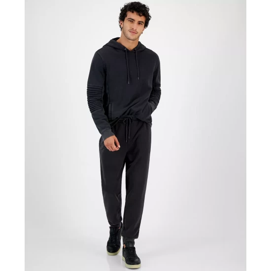 Hot Sale 😍 INC International Concepts I.N.C. International Concepts® Men's Regular-Fit Moto Hoodie, Created For Macy's Deep Black ⭐ 6 Hot Sale 😍 INC International Concepts I.N.C. International Concepts® Men's Regular-Fit Moto Hoodie, Created For Macy's Deep Black ⭐ - Image 4