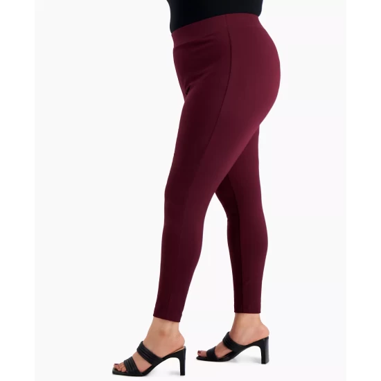 Outlet 😀 INC International Concepts Plus Size Skinny Pull-On Ponte Pants, Created For Macy's French Roast 🎉 10 Outlet 😀 INC International Concepts Plus Size Skinny Pull-On Ponte Pants, Created For Macy's French Roast 🎉 - Image 8