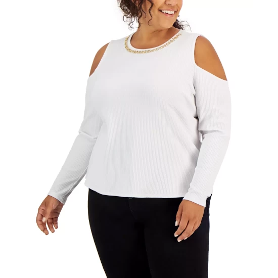 Best reviews of โ๏ธ INC International Concepts Plus Size Ribbed Chain-Trim Cold-Shoulder Top, Created For Macy's Bright White ๐ 5 Best reviews of โ๏ธ INC International Concepts Plus Size Ribbed Chain-Trim Cold-Shoulder Top, Created For Macy's Bright White ๐ - Image 3