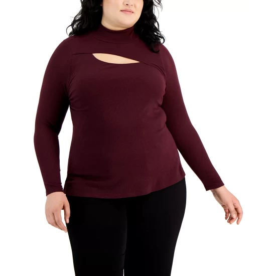 Outlet ๐ฅฐ INC International Concepts Plus Size Cutout Mock Neck Top, Created For Macy's Port ๐ 5 Outlet ๐ฅฐ INC International Concepts Plus Size Cutout Mock Neck Top, Created For Macy's Port ๐ - Image 3