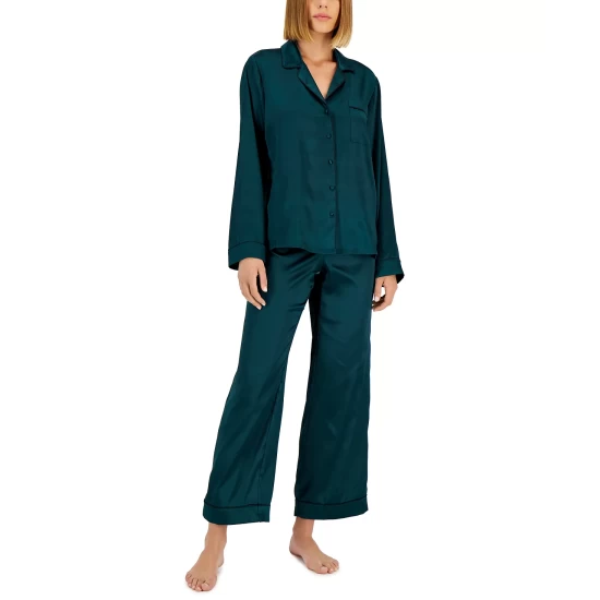 Best Sale ๐ INC International Concepts Satin Notch Collar Pajama Set, Created For Macy's Medieval Blue ๐ 8 Best Sale ๐ INC International Concepts Satin Notch Collar Pajama Set, Created For Macy's Medieval Blue ๐ - Image 6