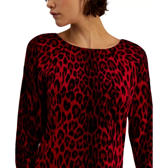 Best Pirce ๐ฅ INC International Concepts ๐ฉ Women's Leopard-Print Boat-Neck Sweater, Created For Macy's Natural Leo Red โจ 6 Best Pirce ๐ฅ INC International Concepts ๐ฉ Women's Leopard-Print Boat-Neck Sweater, Created For Macy's Natural Leo Red โจ - Image 4