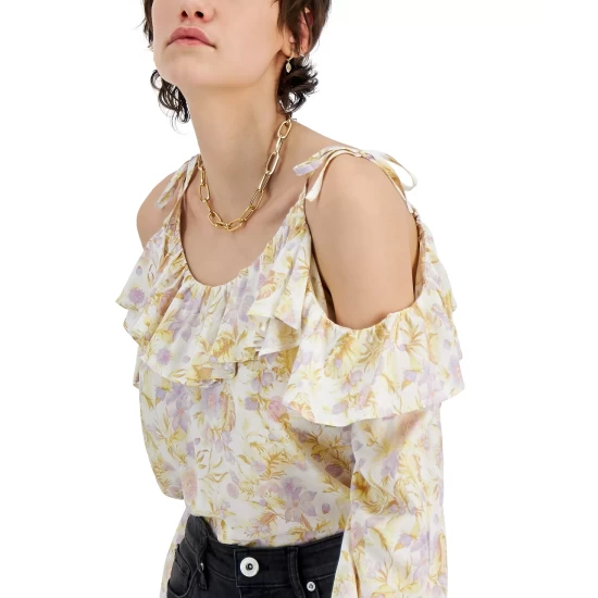 Outlet ๐งจ INC International Concepts ๐ฉ Women's Cold-Shoulder Blouse, Created For Macy's Adeline Garden ๐ฏ 6 Outlet ๐งจ INC International Concepts ๐ฉ Women's Cold-Shoulder Blouse, Created For Macy's Adeline Garden ๐ฏ - Image 4