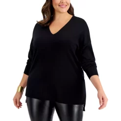 Cheap 🌟 INC International Concepts Plus Size V-Neck Sweater, Created For Macy's Teal Kingfisher 👏 -Inc International Sales unnamed file 1321