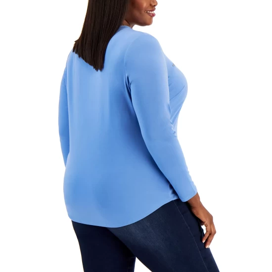 Deals ๐ INC International Concepts Plus Size Zip-Pocket Top, Created For Macy's Teal Kingfisher ๐ 7 Deals ๐ INC International Concepts Plus Size Zip-Pocket Top, Created For Macy's Teal Kingfisher ๐ - Image 5
