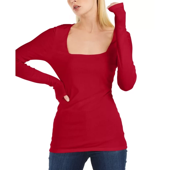 Cheapest โ๏ธ INC International Concepts Square-Neck Ribbed Top, Created For Macy's Pale Mauve ๐ 4 Cheapest โ๏ธ INC International Concepts Square-Neck Ribbed Top, Created For Macy's Pale Mauve ๐ - Image 2