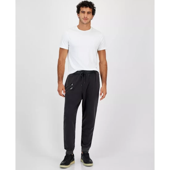 Deals 🎉 INC International Concepts Men's Classic-Fit Solid Button-Down 👕 Shirt With Faux-Leather Collar, Created For Macy's Deep Black 🎁 4 Deals 🎉 INC International Concepts Men's Classic-Fit Solid Button-Down 👕 Shirt With Faux-Leather Collar, Created For Macy's Deep Black 🎁 - Image 2