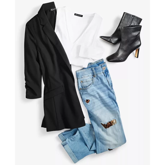 Wholesale ๐ฅฐ INC International Concepts ๐ฉ Women's Menswear Blazer, Ribbed Top & Leopard-Detail ๐ Jeans, Created For Macy's Teal Kingfisher ๐งจ 4 Wholesale ๐ฅฐ INC International Concepts ๐ฉ Women's Menswear Blazer, Ribbed Top & Leopard-Detail ๐ Jeans, Created For Macy's Teal Kingfisher ๐งจ - Image 2
