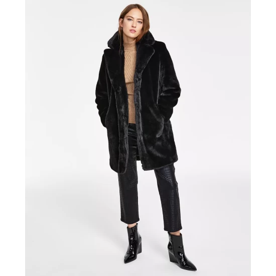 Coupon ⭐ INC International Concepts 👩 Women's Long Faux-Fur Chubby 🧥 Coat, Created For Macy's Deep Black 🎉 6 Coupon ⭐ INC International Concepts 👩 Women's Long Faux-Fur Chubby 🧥 Coat, Created For Macy's Deep Black 🎉 - Image 4