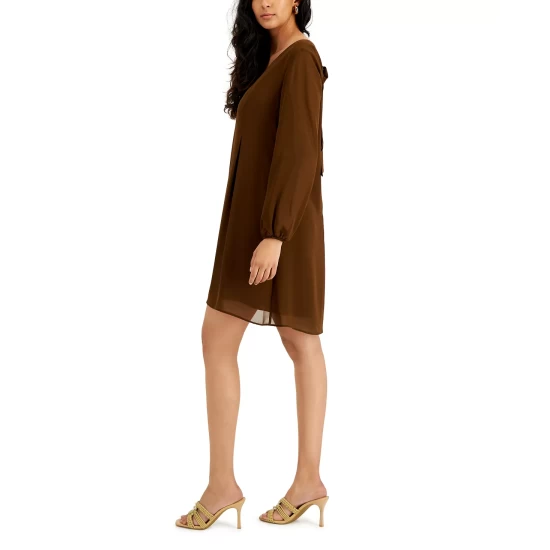 New 🛒 INC International Concepts INC Bow-Back Shift 👗 Dress, Created For Macy's Matter Brown 😉 9 New 🛒 INC International Concepts INC Bow-Back Shift 👗 Dress, Created For Macy's Matter Brown 😉 - Image 7