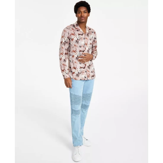 Budget ๐งจ INC International Concepts Men's Classic-Fit Long Sleeve Sprig Print Camp ๐ Shirt, Created For Macy's Baby Fawn ๐ฅ 6 Budget ๐งจ INC International Concepts Men's Classic-Fit Long Sleeve Sprig Print Camp ๐ Shirt, Created For Macy's Baby Fawn ๐ฅ - Image 4