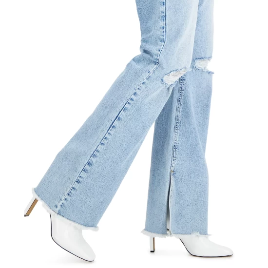 Best deal ๐ INC International Concepts ๐ฉ Women's High-Rise Distressed Slim Flared ๐ Jeans, Created For Macy's Light Indigo ๐ 7 Best deal ๐ INC International Concepts ๐ฉ Women's High-Rise Distressed Slim Flared ๐ Jeans, Created For Macy's Light Indigo ๐ - Image 5