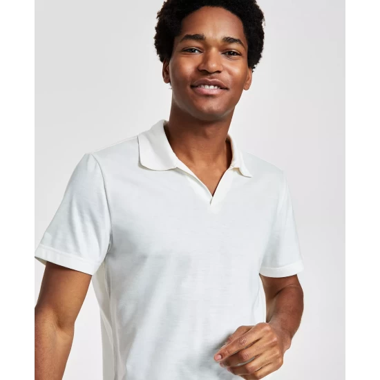 Buy ⌛ INC International Concepts Men's Luca Classic-Fit Short-Sleeve Open-Placket Polo 👕 Shirt, Created For Macy's Antique White 🔥 7 Buy ⌛ INC International Concepts Men's Luca Classic-Fit Short-Sleeve Open-Placket Polo 👕 Shirt, Created For Macy's Antique White 🔥 - Image 5