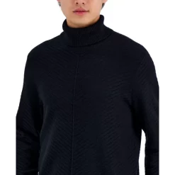 Cheap ⭐ INC International Concepts Men's Axel Turtleneck Sweater, Created For Macy's Deep Black 🧨 -Inc International Sales unnamed file 1530