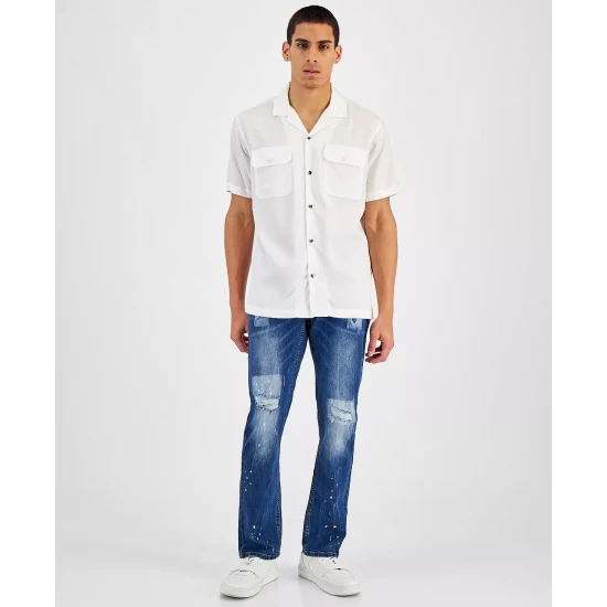 Coupon โค๏ธ INC International Concepts Men's Utility Camp ๐ Shirt, Created For Macy's White Pure ๐ 6 Coupon โค๏ธ INC International Concepts Men's Utility Camp ๐ Shirt, Created For Macy's White Pure ๐ - Image 4