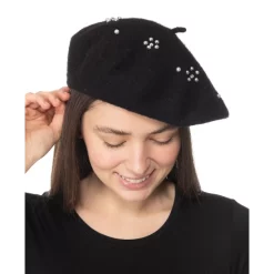 Promo 🔥 INC International Concepts Embellished Beret, Created For Macy's Black 😀 -Inc International Sales unnamed file 1569