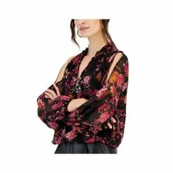 Promo 🥰 INC International Concepts 👩 Women's Slit-Sleeve Ruffled-Neck Top, Created For Macy's Fiona Garden 🎉 -Inc International Sales unnamed file 1581