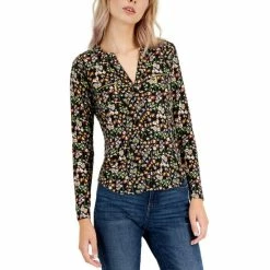 Best Pirce โ๏ธ INC International Concepts Petite Printed Zip-Pocket Top, Created For Macy's Diana Ditsy ๐คฉ