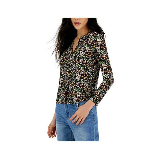 Best Pirce โ๏ธ INC International Concepts Petite Printed Zip-Pocket Top, Created For Macy's Diana Ditsy ๐คฉ 4 Best Pirce โ๏ธ INC International Concepts Petite Printed Zip-Pocket Top, Created For Macy's Diana Ditsy ๐คฉ - Image 2