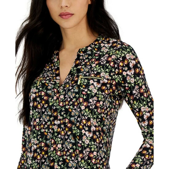 Best Pirce โ๏ธ INC International Concepts Petite Printed Zip-Pocket Top, Created For Macy's Diana Ditsy ๐คฉ 6 Best Pirce โ๏ธ INC International Concepts Petite Printed Zip-Pocket Top, Created For Macy's Diana Ditsy ๐คฉ - Image 4