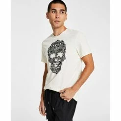 Discount โ๏ธ INC International Concepts Men's Luben Classic-Fit Paisley Skull Graphic T-Shirt, Created For Macy's Port ๐