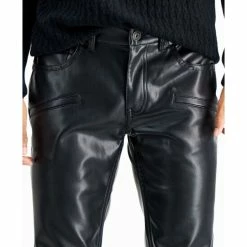 Best Pirce 👏 INC International Concepts Men's Slim-Straight Fit Faux-Leather 👖 Jeans, Created For Macy's Deep Black ⌛ -Inc International Sales unnamed file 1641
