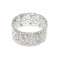 Budget 🔥 INC International Concepts Wide Crystal Cluster Stretch Bracelet, Created For Macy's Gold 😍 -Inc International Sales unnamed file 1674