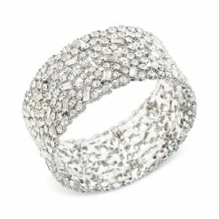 Budget 🔥 INC International Concepts Wide Crystal Cluster Stretch Bracelet, Created For Macy's Gold 😍 -Inc International Sales unnamed file 1675