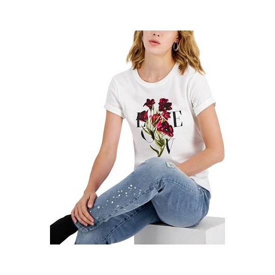 Best deal ๐งจ INC International Concepts ๐ฉ Women's Love Rolled-Cuff Graphic T-Shirt, Created For Macy's Love Graphic ๐ 5 Best deal ๐งจ INC International Concepts ๐ฉ Women's Love Rolled-Cuff Graphic T-Shirt, Created For Macy's Love Graphic ๐ - Image 3