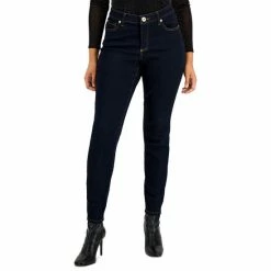 Flash Sale ๐ INC International Concepts ๐ฉ Women's Curvy Mid Rise Skinny ๐ Jeans, Created For Macy's Dark Indigo ๐