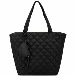 New ๐ฅฐ INC International Concepts Nylon Breeah Extra Large Quilted Tote, Created For Macy's Oil Slick โ๏ธ