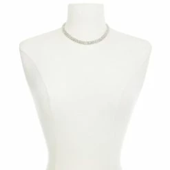 Outlet 👍 INC International Concepts Rhinestone Mesh Statement Necklace, 15 + 4 Extender, Created For Macy's Silver 😍 -Inc International Sales unnamed file 1767