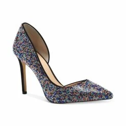 Top 10 🎁 INC International Concepts 👩 Women's Kenjay D'Orsay Pumps, Created For Macy's Multi Pixel Bling 🔥