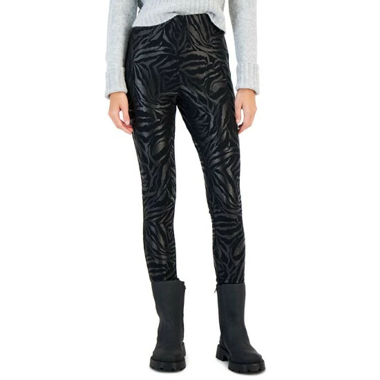 Flash Sale ✔️ INC International Concepts 👩 Women's Animal-Print Metallic Ponté-Knit Skinny Pants, Created For Macy's Tay Zebra A 🛒 3 Flash Sale ✔️ INC International Concepts 👩 Women's Animal-Print Metallic Ponté-Knit Skinny Pants, Created For Macy's Tay Zebra A 🛒