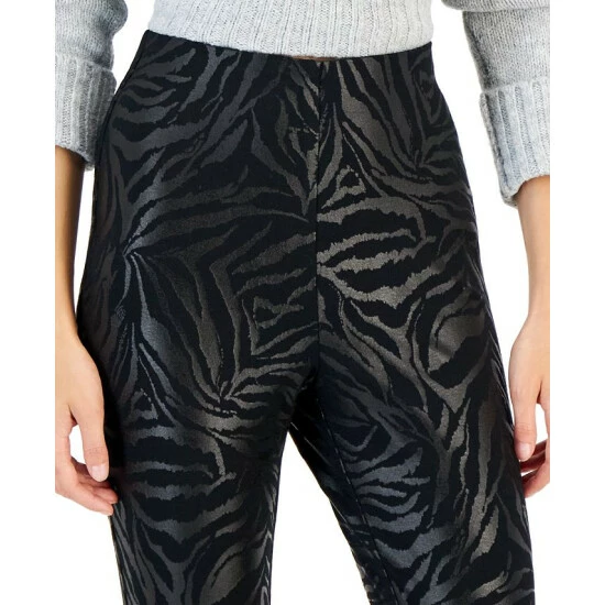 Flash Sale ✔️ INC International Concepts 👩 Women's Animal-Print Metallic Ponté-Knit Skinny Pants, Created For Macy's Tay Zebra A 🛒 6 Flash Sale ✔️ INC International Concepts 👩 Women's Animal-Print Metallic Ponté-Knit Skinny Pants, Created For Macy's Tay Zebra A 🛒 - Image 4