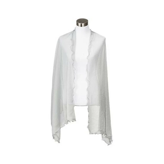 Best deal ❤️ INC International Concepts Ruffle-Edge Metallic Evening Wrap, Created For Macy's Silver 💯 4 Best deal ❤️ INC International Concepts Ruffle-Edge Metallic Evening Wrap, Created For Macy's Silver 💯 - Image 2