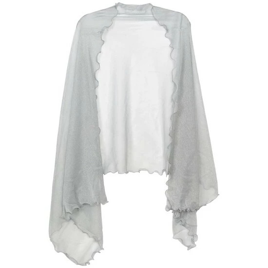 Best deal ❤️ INC International Concepts Ruffle-Edge Metallic Evening Wrap, Created For Macy's Silver 💯 6 Best deal ❤️ INC International Concepts Ruffle-Edge Metallic Evening Wrap, Created For Macy's Silver 💯 - Image 4